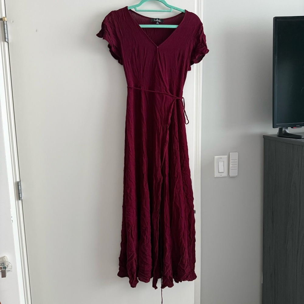 Lulu's Deep Wine Maxi Dress